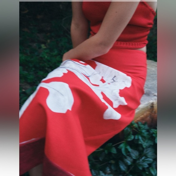 Zara ZW collection linen blend pencil skirt - Picture 9 of 11